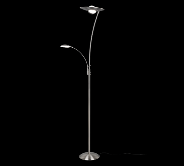 Trio 424310207 Granby LED Stmívatelná stojací lampa | Teplá bílá | Kov | Nikl | 29 + 6,5W