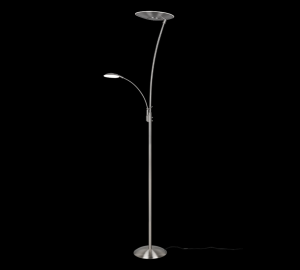 Trio 424310207 Granby LED Stmívatelná stojací lampa | Teplá bílá | Kov | Nikl | 29 + 6,5W