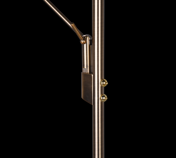 Trio 425610204 Brantford LED Stmívatelná stojací lampa | Variabilní | Barevný kov | Mosaz | 30W