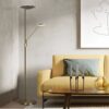 Trio 425610204 Brantford LED Stmívatelná stojací lampa | Variabilní | Barevný kov | Mosaz | 30W