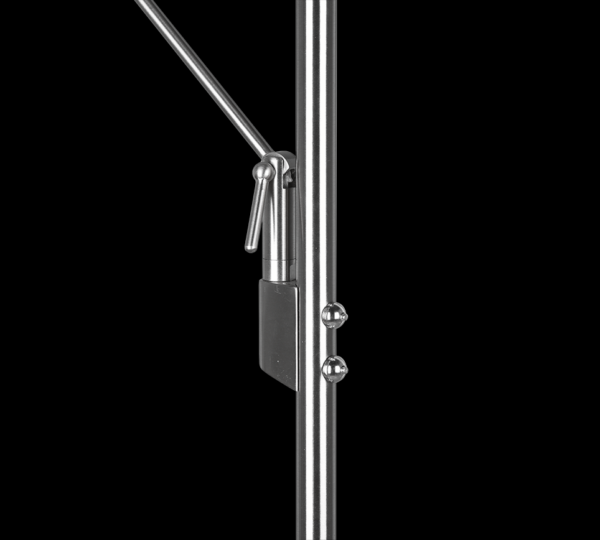 Trio 425610207 Brantford LED Stmívatelná stojací lampa | Teplá bílá | Kov | Nikl | 30 +6,5W