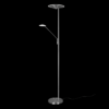 Trio 425610207 Brantford LED Stmívatelná stojací lampa | Teplá bílá | Kov | Nikl | 30 +6,5W