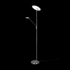 Trio 425610207 Brantford LED Stmívatelná stojací lampa | Teplá bílá | Kov | Nikl | 30 +6,5W