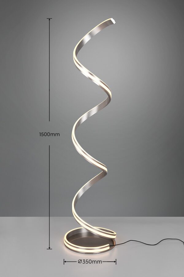 Trio 426219107 Nuria LED Stmívatelná stojací lampa | Variabilní | Kov | Nikl | 34W