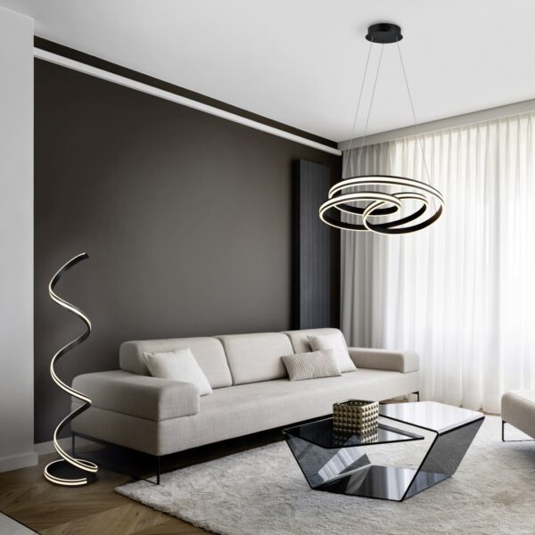 Trio 426219132 Nuria LED Stmívatelná stojací lampa | Variabilní | Černá | 34W
