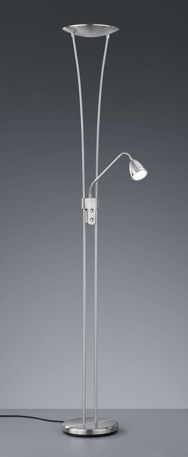 Trio 426410207 Arizona LED stojací lampa | Teplá bílá | 20W | Kov | Nikl