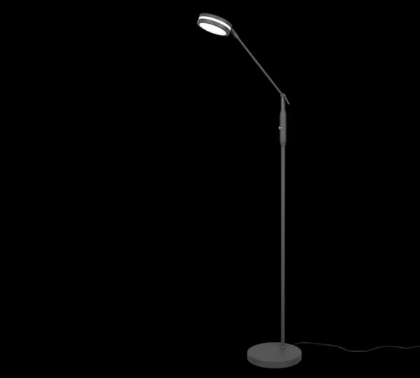 Trio 426510142 Franklin LED Stmívatelná stojací lampa | Teplá bílá | 6,5W | Černá
