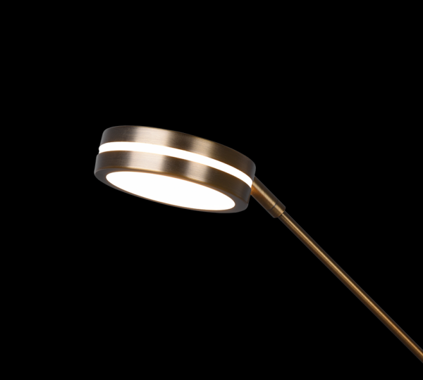 Trio 426510204 Franklin LED Stmívatelná stojací lampa | 35+,6,5W | Barevný kov | Mosaz