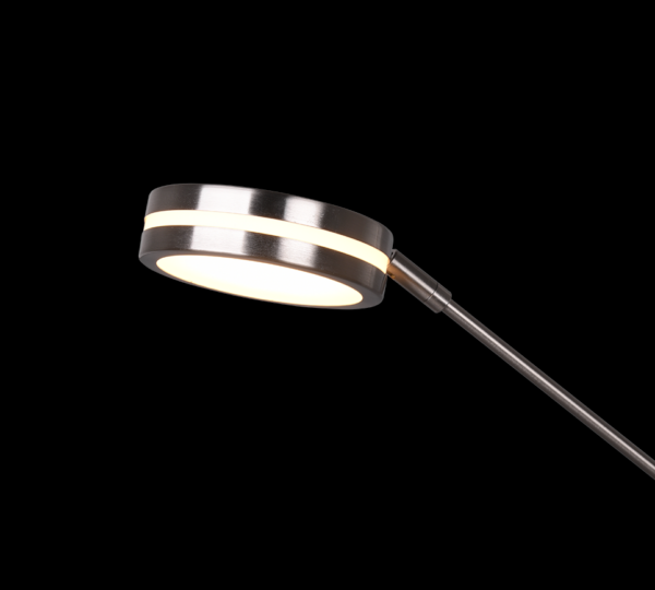 Trio 426510207 Franklin LED Stmívatelná stojací lampa | 35+,6,5W | Kov | Nikl