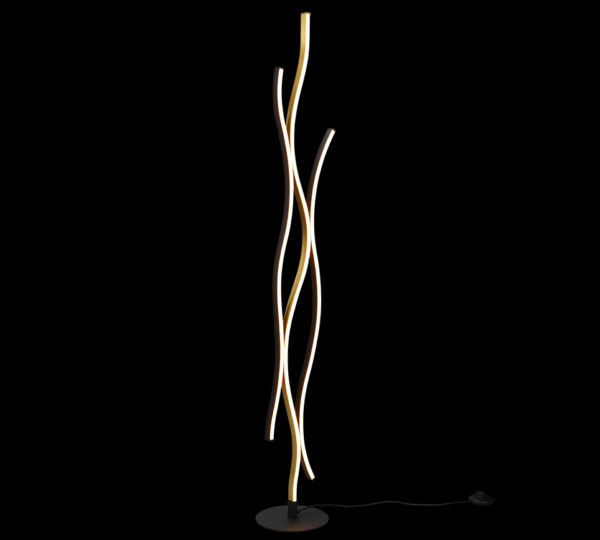 Trio 441210308 Blaze LED Stmívatelná stojací lampa | Variabilní | 28W | Barevný kov | Mosaz