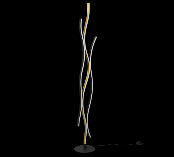 Trio 441210308 Blaze LED Stmívatelná stojací lampa | Variabilní | 28W | Barevný kov | Mosaz