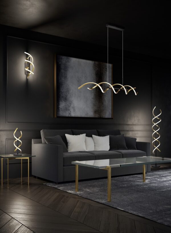 Trio 441810208 Sequence LED stojací lampa | Variabilní | 32W | Barevný kov | Mosaz
