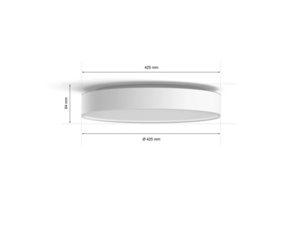 Philips Hue 41160/31/P6 Enrave Smart LED stropní svítidlo | Variabilní | 33,5W | Bílá