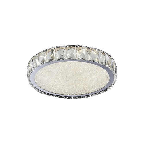 LUXERA 91062406 Giro LED stropní svítidlo | Teplá bílá | Chrom | Kov | 20W