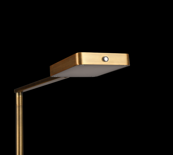 Trio 470310104 Pavia LED Stmívatelná stojací lampa | Variabilní | 12W | Barevný kov | Mosaz