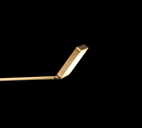 Trio 470310104 Pavia LED Stmívatelná stojací lampa | Variabilní | 12W | Barevný kov | Mosaz