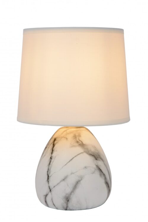 Lucide 47508/81/31 Marmo Stolní lampička | E14 | Bílá