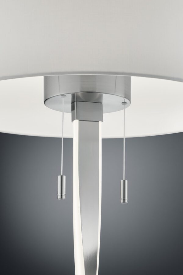 Trio 475310307 Nandor LED stojací lampa | Teplá bílá | 2x7W | Kov | Nikl