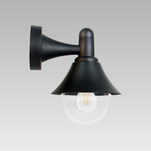 LUXERA 92048323 Miamy Nástěnné venkovní světlo | E27 | Černá
