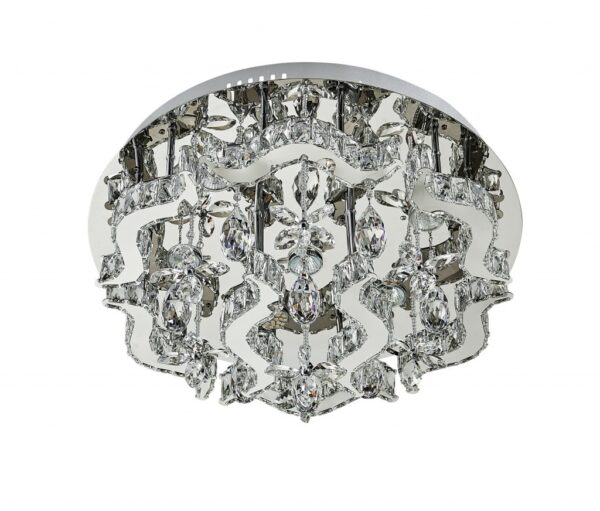 LUXERA 91062408 Aramea LED Přisazené stropní svítidlo | Teplá bílá | Kov | Stříbrná | 33W
