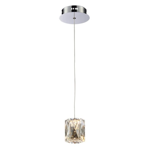 LUXERA 91062404 Polar LED Křišťálový lustr | Teplá bílá | 5=400lmW | Kov