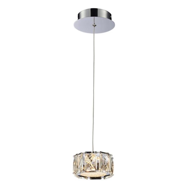LUXERA 91062416 Knox LED Křišťálový lustr | Teplá bílá | 5=400lmW | Kov