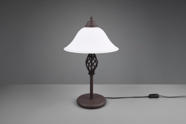 Trio 501000224 Rustica Rustikální stolní lampa | E14 | Bílá