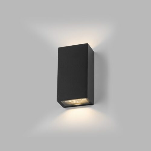 LED2 5100434DT Block LED Nástěnné venkovní světlo | Teplá bílá | 2x3W | Černá