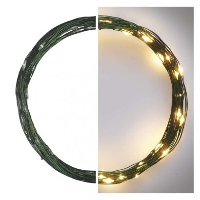 Emos D3AW03 vánoční nano řetěz 4m 40 LED | 2,4W | IP44 - teplá bílá, časovač, zelená