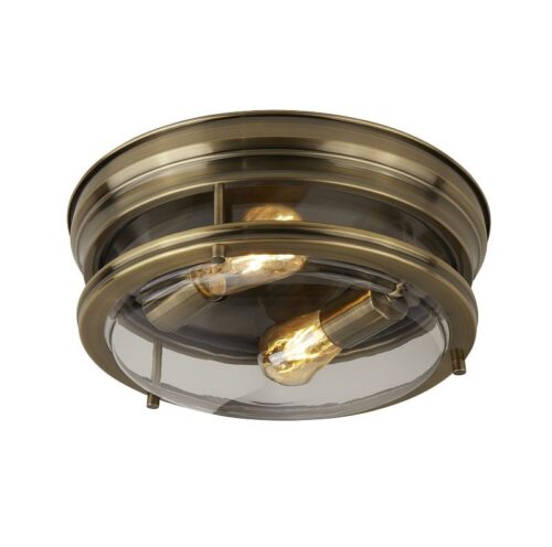 Searchlight 96005182AB Edinburgh Koupelnové stropní svítidlo | E27 | Barevný kov | Mosaz