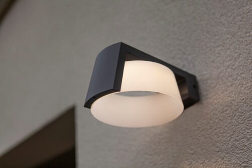 Lutec 5206001118 Moon LED Nástěnné venkovní světlo | Teplá a přírodní bílá | Šedá | 11,1W | 3000 - 4000 K