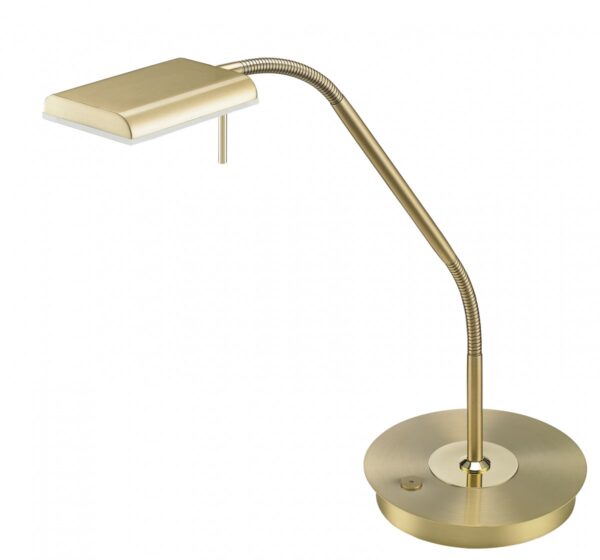 Trio 520910108 Bergamo LED stolní lampička | Teplá bílá | 12W | Barevný kov | Mosaz