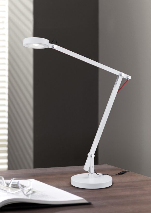Trio 527920101 Amsterdam LED stolní lampička | Teplá bílá | 5W | Bílá