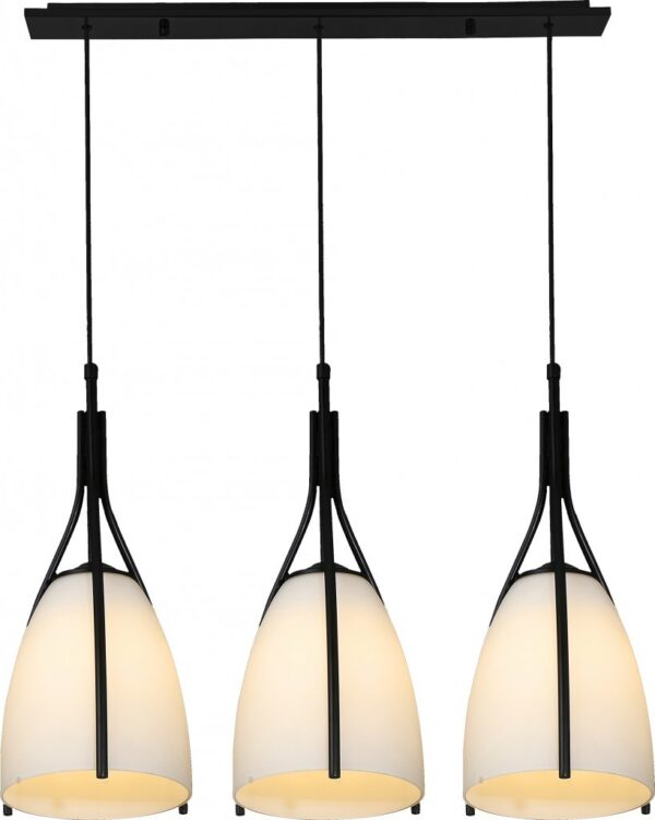 LUXERA 91061302 Zorzi Lustr | E27 | Bílá | Černá