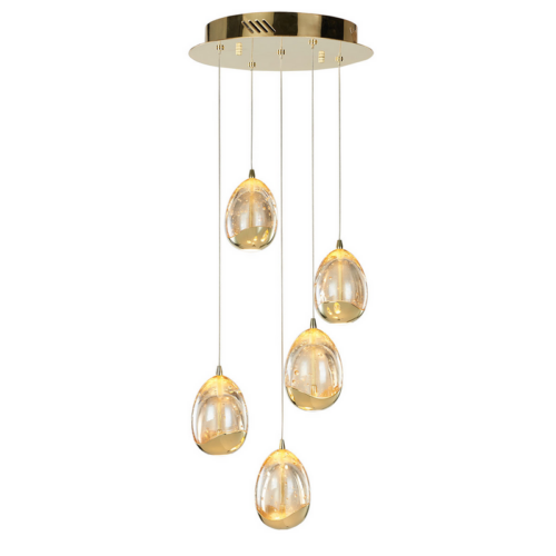 Italux 5900644315926 LED stropní svítidlo | Teplá bílá | Barevný kov | Zlatá | 24W