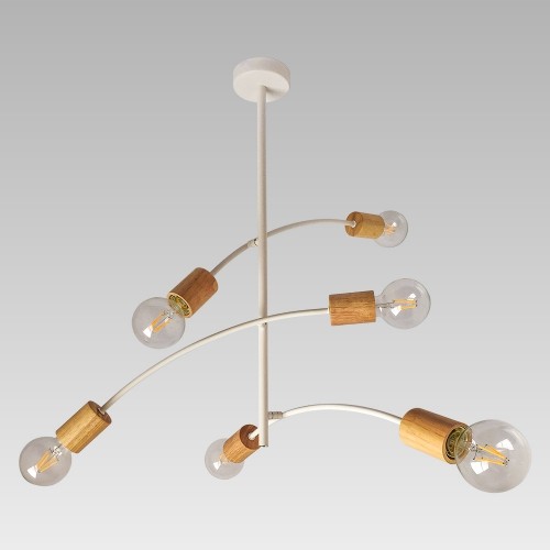 LUXERA 92061216 Vedma Stropní svítidlo | E27 | Bílá | Chrom | Kov