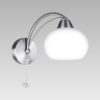 LUXERA 92061459 Aragona Nástěnné svítidlo | E27 | Bílá | Chrom | Kov