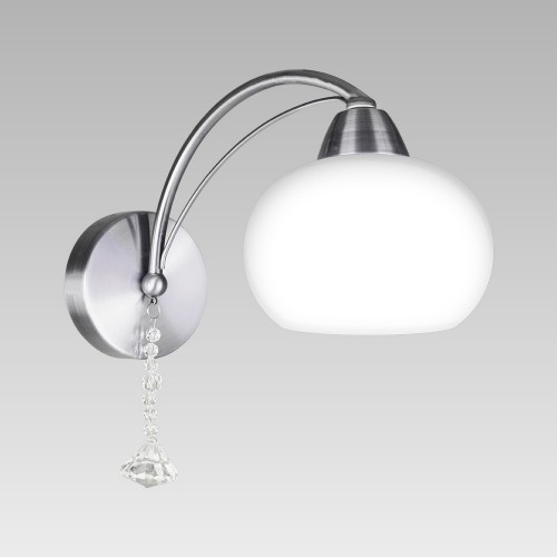 LUXERA 92061459 Aragona Nástěnné svítidlo | E27 | Bílá | Chrom | Kov