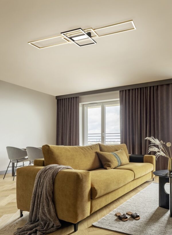 Trio 620010408 Irvine LED Přisazené stropní svítidlo | Variabilní | 60W | Barevný kov | Mosaz