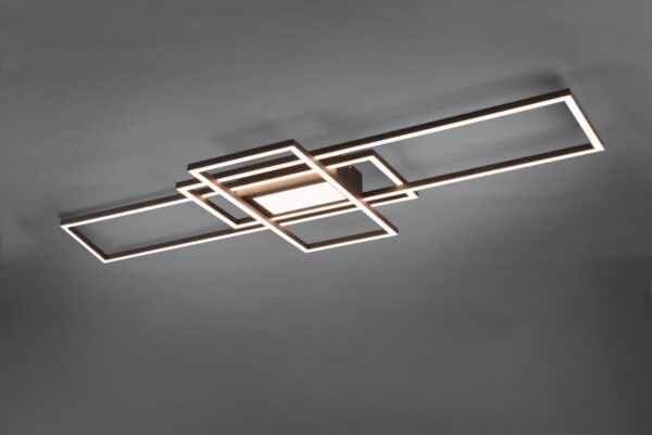 Trio 620010442 Irvine LED Přisazené stropní svítidlo | Variabilní | 60=6500lmW | Černá