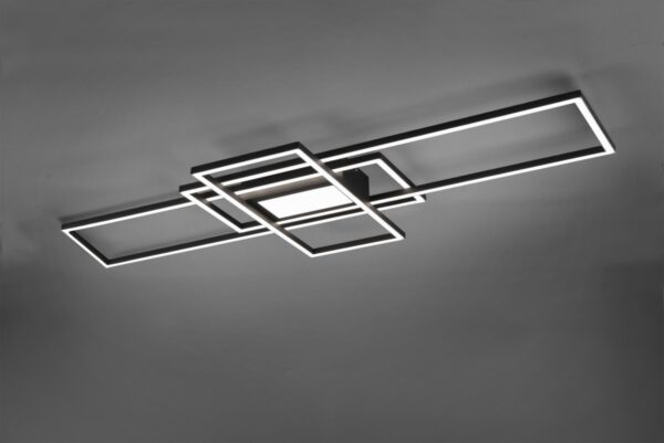 Trio 620010442 Irvine LED Přisazené stropní svítidlo | Variabilní | 60=6500lmW | Černá