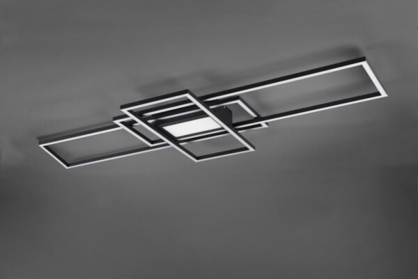 Trio 620010442 Irvine LED Přisazené stropní svítidlo | Variabilní | 60=6500lmW | Černá