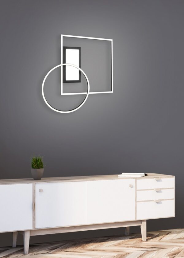 Trio 620510332 Downey LED Přisazený lustr | Variabilní | Černá