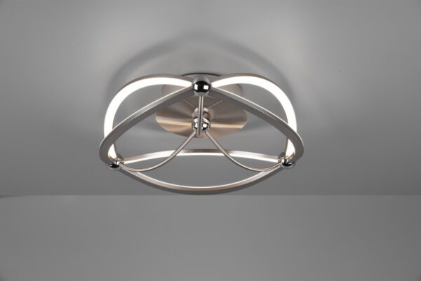 Trio 621210107 Charivari LED Přisazené stropní svítidlo | Teplá bílá | 20W | Kov | Nikl