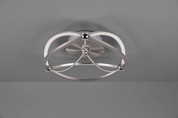 Trio 621210107 Charivari LED Přisazené stropní svítidlo | Teplá bílá | 20W | Kov | Nikl