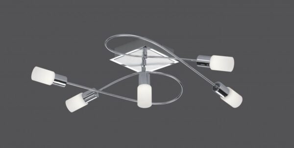 Trio 621410505 Clapton LED stropní svítidlo | Teplá bílá | 5x5W | Chrom | Kov