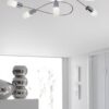 Trio 621410505 Clapton LED stropní svítidlo | Teplá bílá | 5x5W | Chrom | Kov