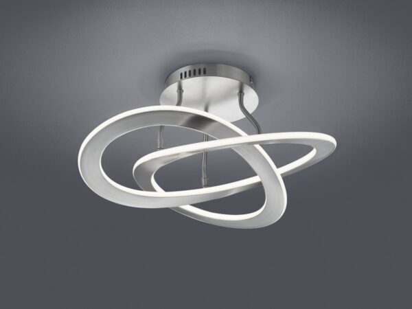 Trio 621710107 Oakland LED Přisazené stropní svítidlo | Teplá bílá | Kov | Nerez | 40W