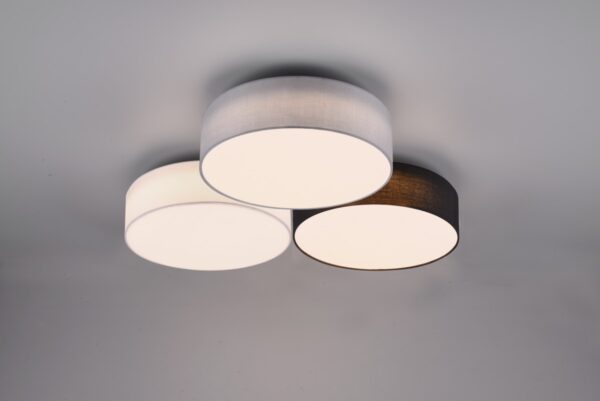 Trio 621910317 Lugano LED Přisazené stropní svítidlo | Teplá bílá | Šedá | 38W