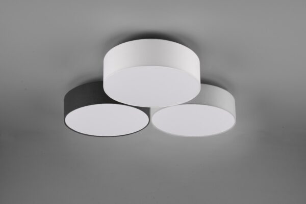 Trio 621910317 Lugano LED Přisazené stropní svítidlo | Teplá bílá | Šedá | 38W